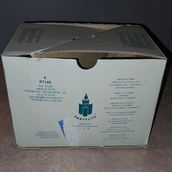 Party Light Ceramic Tealight candle holders peach, pineapple, cantaloupe & Apple - Picture 12 of 12